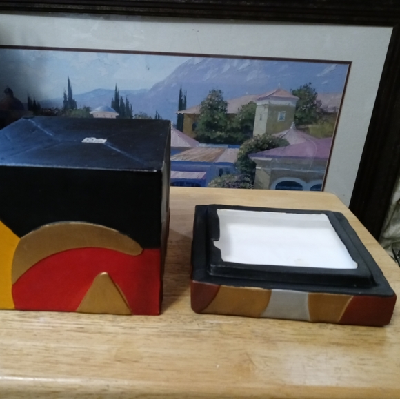 ⛺Vintage Ceramic Mexican Native Trinket Box,Handmade Folk art,Made in Mexico🏤 - Picture 12 of 16